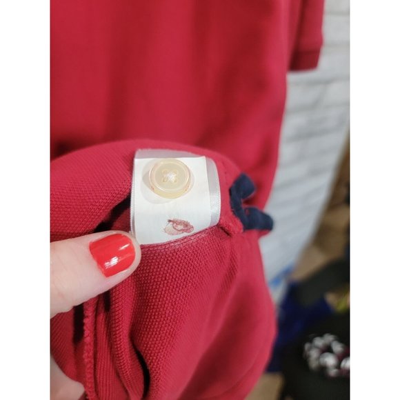 ORVIS Golf Polo Shirt Short Sleeve Red Fly Fishing Mens XL Heavy Sz Medium Clean - Picture 10 of 13